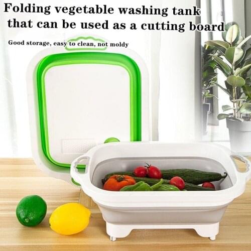 Folding cutting board multi-function mold-proof foldable sink drain basket washable vegetable filter kitchen storage storage box