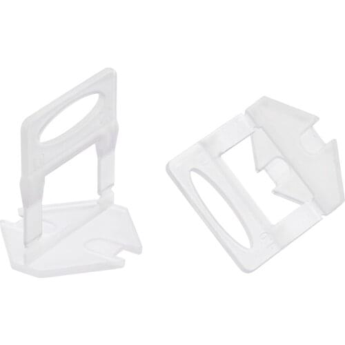 Uxcell Tile Leveling System Clips Plastic Leveler Spacers for 1mm Joint Great tools to floor wall setting Clear 400Pcs