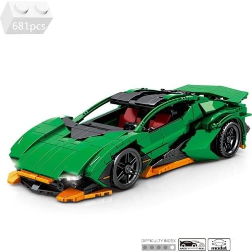High-tech Toy Car Building Blocks Lamborghinies Sports Car Model Kit Bricks Creative Expert Kids Toys For Kids Birthday Gifts
