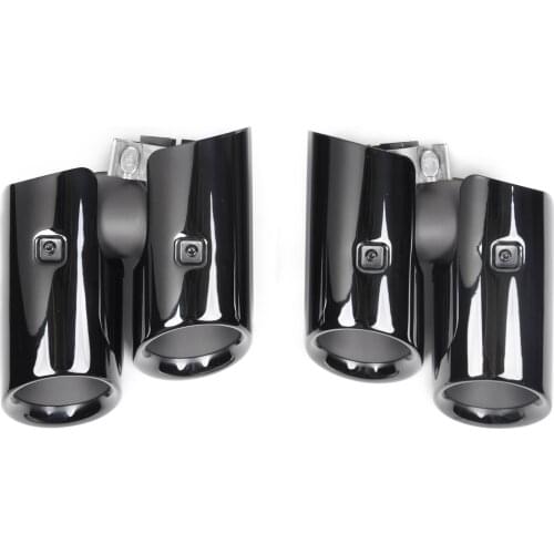 Wotefusi 1 Pair Bright Black Exhaust Pipes Tail Tips for 2019 Porsche Macan GTS 2.0T [QPA666]