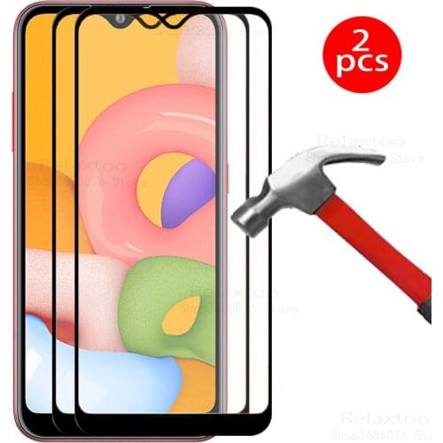 2pcs A 01 full protective glass for Samsung A01 a 01 Core screen protector on for Samsung Galaxy a01core 9H tempered glas film