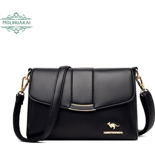 Ladies PU Leather Casual Shoulder Bag Retro Large Capacity Fashion Sac A Main Girl Stylist Design Messenger Bag Main Bag Soft