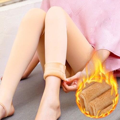 ATHVOTAR Plus Velvet Thickening One Size leggings Keep Warm in Autumn and Winter Women Leggings High Waist Fleece Elastic Tights