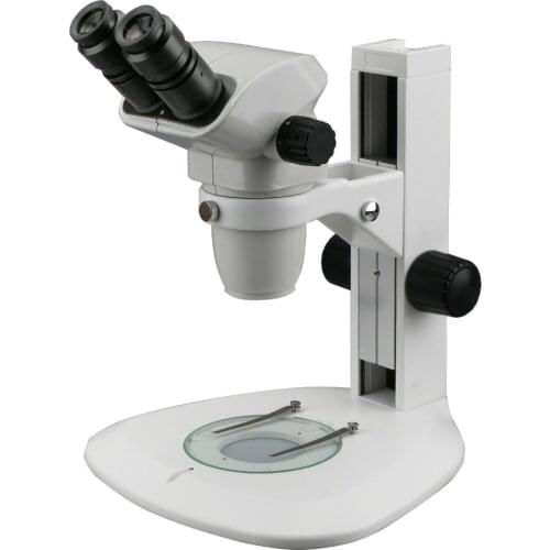 Zoom Microscope--AmScope Supplies Ultimate 6.7x-45x Binocular Confocal Stereo Zoom Microscope & Track Stand SKU: ZMDG-1BRA
