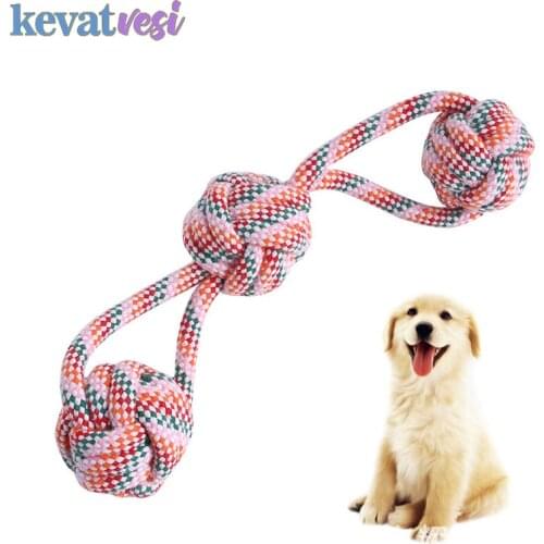 1Pc Bite Resistant Pet Dog Chew Toys for Small Dogs Rope Knot Ball Toy Cleaning Teeth Puppy Dog Training Dogs Toys Pet Supplie