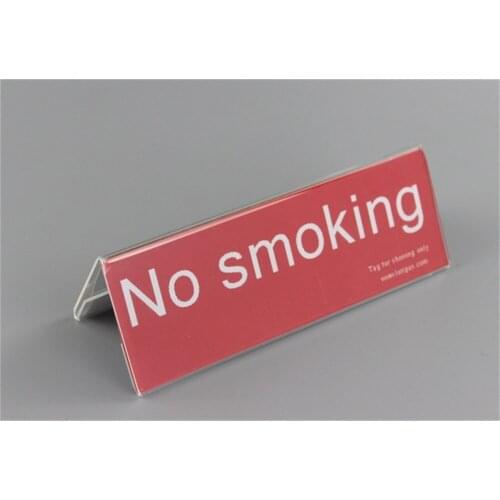 120*55mm thick 2mm 20 pcs Acrylic V desk sign price label sign holder exhibition display conference name card stand label frame