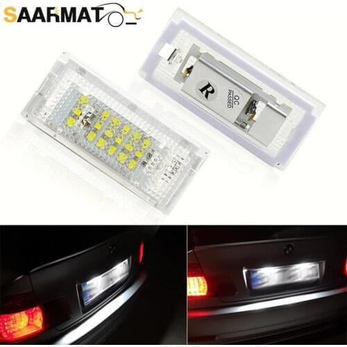 2 pieces Led License Plate Light Led Canbus Auto Tail Light White LED Bulbs For BMW 3er E46 4D 1998-2003 Car Accessories
