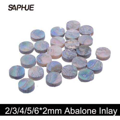 20pcs 2/3/4/5/6*2mm Colourful Abalone Inlay Abalone White Pearl Shell Dots for Ukulele Acoustic Guitar Fretboard Fingerboard