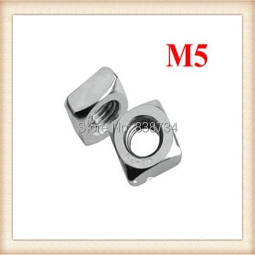 200pcs 304stainless steel m5 square nut