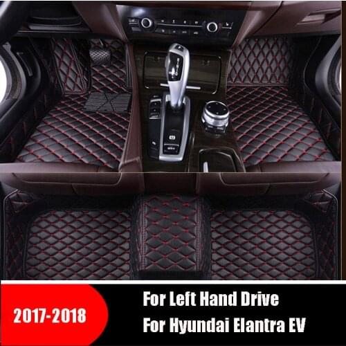 For Hyundai Elantra EV 2017 2018 Car Floor Mats Custom Carpets Auto Interior Accessories Waterproof Protector Rugs