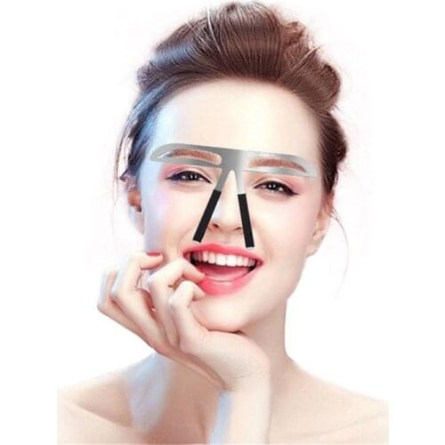 DIY Eyebrow Ruler Makeup Shaping Position Measure Tools Eyebrow Stencils Maquiagem Ruler Beauty Balance Tattoo Stencil Template