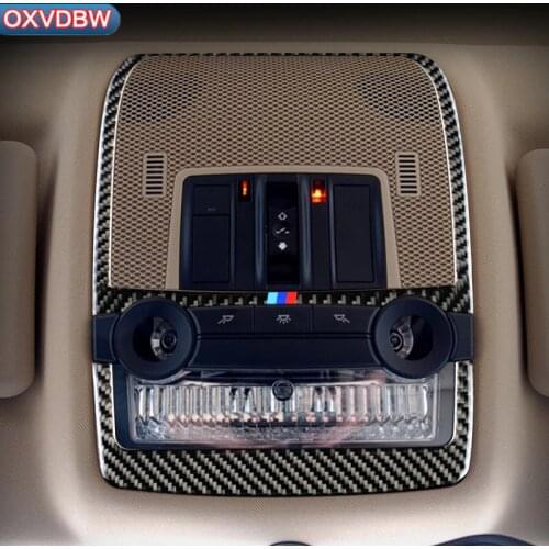 For bmw e70 e71 Carbon Fiber Reading Light Dome Panel Decorative Frame Cover Trim Interior Molding Sticker x5 x6 2008-2013