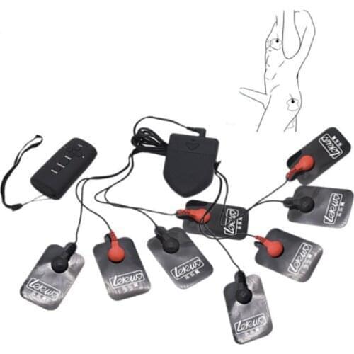 Electro Shock Nipple Pads Breast Body Massage Therapy, Wireless Remote Control Dual Output Host Electric Stimulate Sex Toys