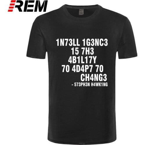 Physics Coder T Shirt IT Computer Program Hacker CPU Men Tshirts 100% Cotton Adapt or Die Letter Tops & Tees Custom Gift T Shirt