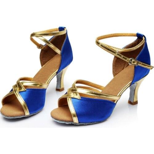 Hot Sale Tango Ballroom Party Square Dance Shoes Heel Height 7cm Latin Dance Shoes Popular Salsa Shoes Ladies