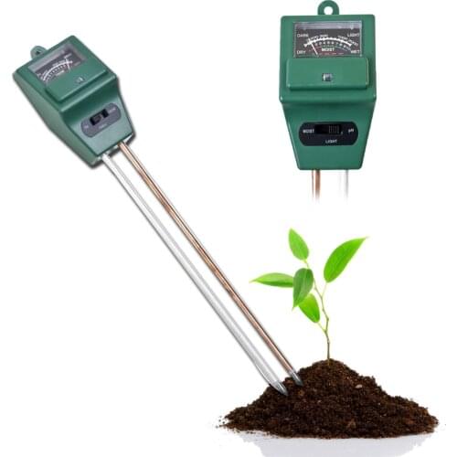3 in 1 Soil Moisture Sunlight PH Meter Tester Plants Moisture Measurement Garden Plant Flower Hydroponic Garden Tool