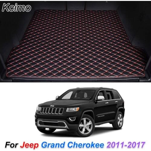 Leather Car Trunk Mat for Jeep Grand Cherokee 2011-2017 Rear Trunk Floor Mat Tray Carpet Cargo Liner Car Accessories