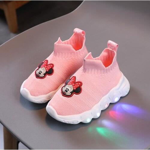 New Boys Sneakers Girls Spiderman Kids Led Shoes With Lights Sneaker Spring Autumn Shoes Children Toddler Baby Sneakers