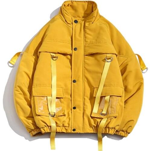 Ribbons Coats Casual Man Waterproof Winter Jacket Men Fashion Thick Warm Parkas Outwear Windbreaker Men Clothing Streetwear