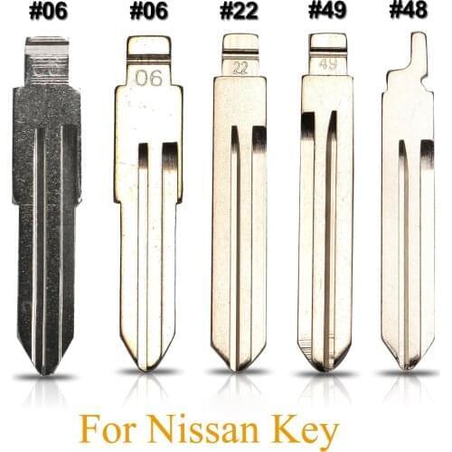 Kutery 10pcs Remote Key Blade #06 #22 #49 #48 For Nissan Qashqai J10 J11 X-Trail t31 t32 kicks Tiida Pathfinder Murano Note Juke