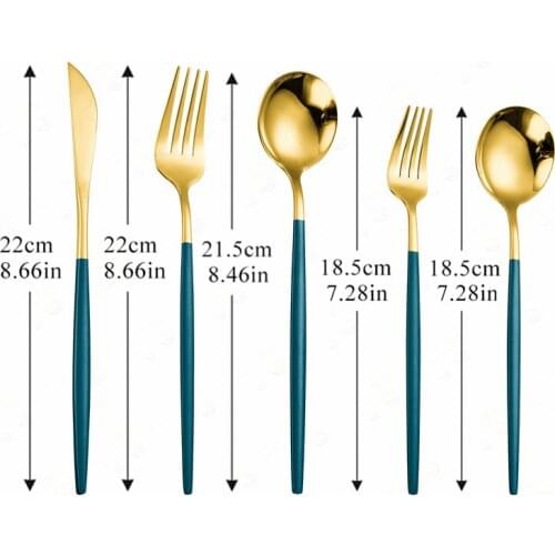 Tableware Set Stainless Steel Cutlery Set Flatware Golden Fork Spoon Knife Cutlery Set kitchen Dinnerware Set Western Dinner Set