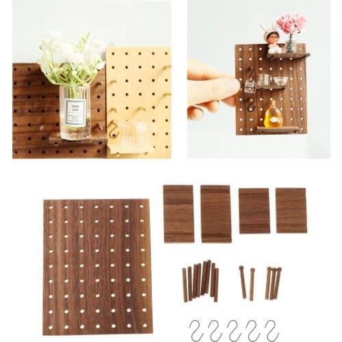 1:6 1:12 Dollhouse Mini Wall Mounted Shelf Stand Furniture Kitchen Ornaments