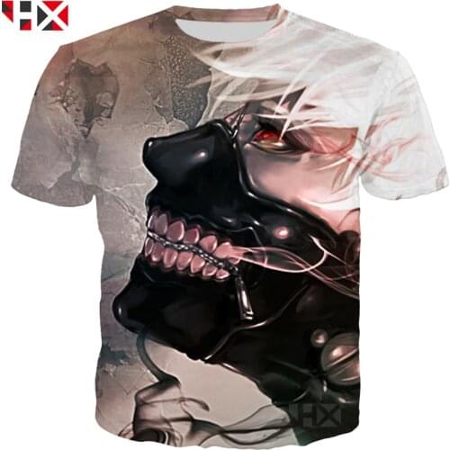 Newest Tokyo Ghoul Anime T Shirt 3D Print Harajuku Style Unisex T Shirts Casual Short Sleeve Streetwear Tops S462