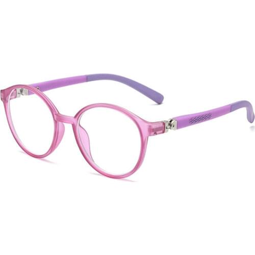 For Kids Round Shape 360 Rotating Temples Anti Blue Light Optical Glasses Frames Protect Eye Student Computer Eyeglasses 50170