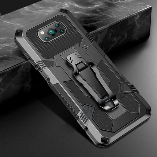 Shockproof Armor Case For Xiaomi POCO X3 NFC Redmi Note 10 9S 9 S 7 8 A 5 Pro Max 10T 8A 9A Sit Stand Magnetic Car Holder Covers