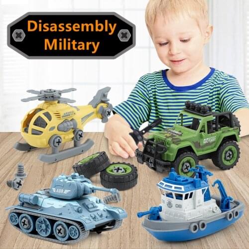 Detachable childrens assembly toy puzzle parent-child interactive assembly military series boy and girl building block set
