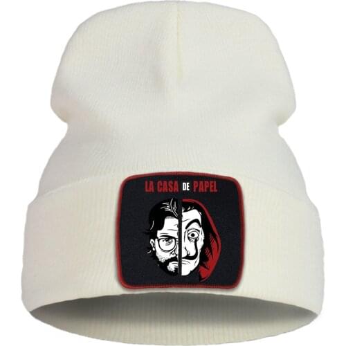 La Casa De Papel Beanie Hats Harajuku Fashion Warm Bonnet Cap Casual Outdoor Knitted Caps Hip Hop Solid Color Skullies Hat
