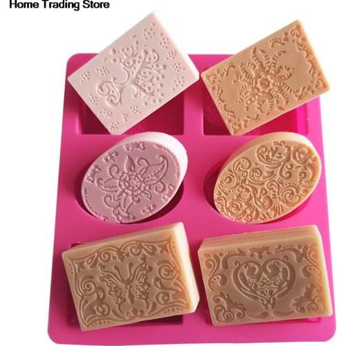Silicone Soap Mold DIY Handmade Mixed Patterns Mould for Bundt Cake Cupcake Pudding Candle Soap Making Mould Supplies Tool