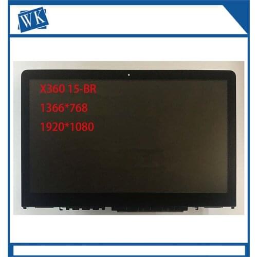 WEIDA LCD Touch Replacement For HP X360 Pavilion 15-BR 15T-BR000 15 BR Series LCD Touch Assembly Screen Frame 1920X1080 1366X768