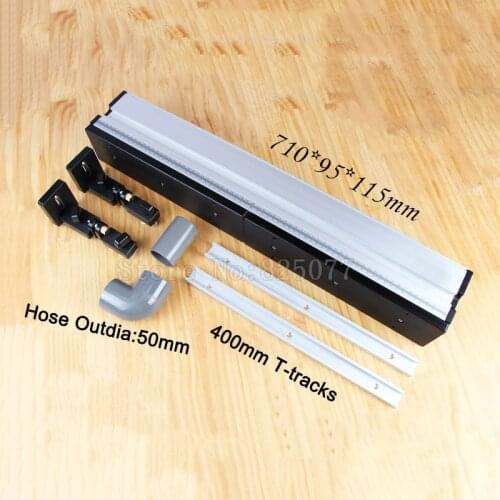 DHL Shipping Heavy Duty Router Fence + 3PCS T-tracks + Bracket to fix Featherboards, Updated with Dust Port Connection JF1166