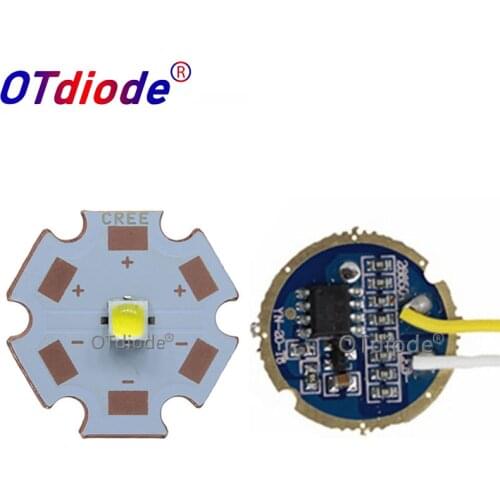 CREE 10W XPL XP-L V5 V6 Led Emitter Light WHITE Neutral White Warm White Diode Chip 16MM Aluminum PCB+Input 16mm 3.7V LED driver