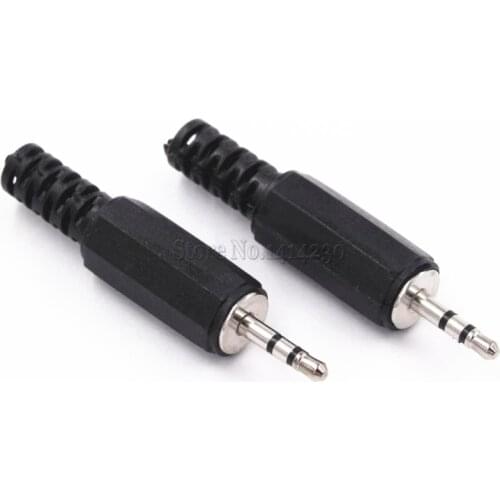 10Pcs 2.5MM Stereo Audio Plug 2.5 Dual Encoding Audio Plug 2.5mm Stereo Plug