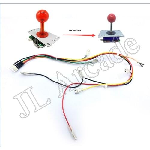 2 pcs arcade joystick Sanwa joystick Cable converted to micro switch with zero delay