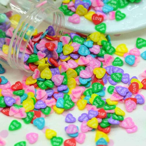 20 Gram Polymer Clay "Hug Me Love"Heart Sprinkles|Shaker Card Filling Charms|Wedding Party Decoration Crafting Supplies