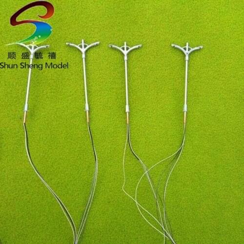 50pc Wholesale - 1:500 model street copper light, white led 12V, model lampost , lamp