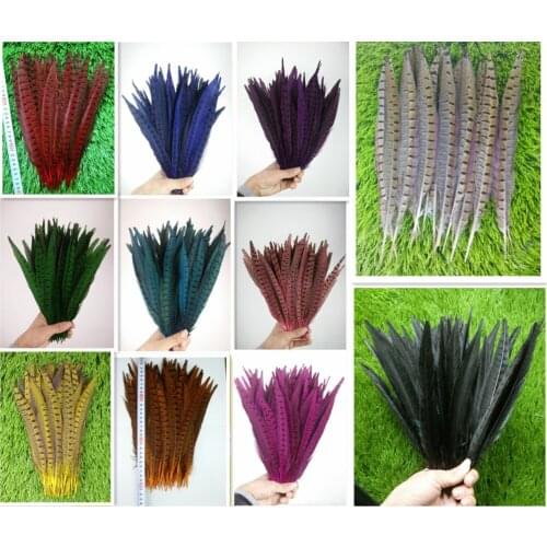 50 pieces of high quality pheasant tail feathers, 25-30cm, DIY handicrafts decorative accessories