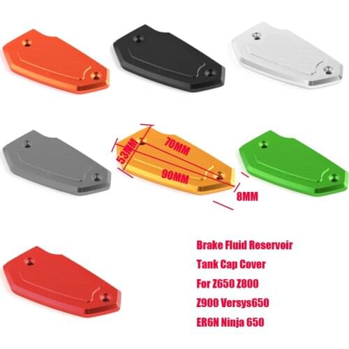 SMOK Motorcycle CNC Aluminum Front Brake Fluid Reservoir Cap Cover For Kawasaki Z900 Z800 Z650 ER6N ER6F Versys 650 Ninja 650