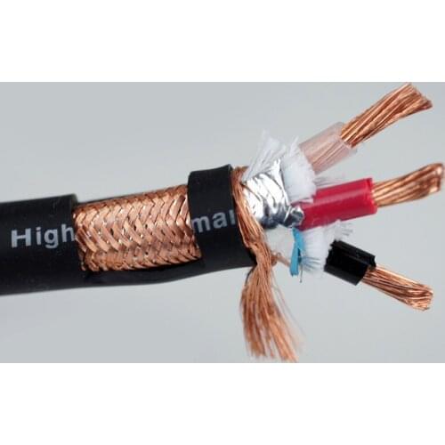 Y-029 HiFi power cable audio cable 4N oxygen free copper red copper pure copper 3x4 square bulk cable