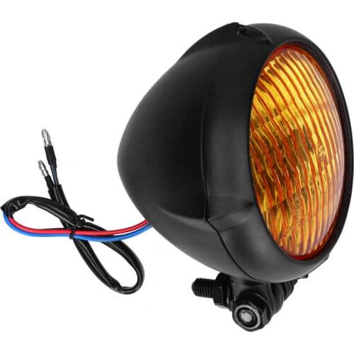 Car Accessories lenses Motorcycle Headlight Vintage Round Yellow Light Lens Modification Universal 12V 55W ice lamp Auto