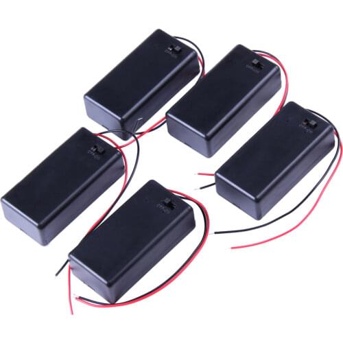 20 Pcs/Set 9V Battery Holder Box Case with Wire Lead ON/OFF Switch Cover wholesale