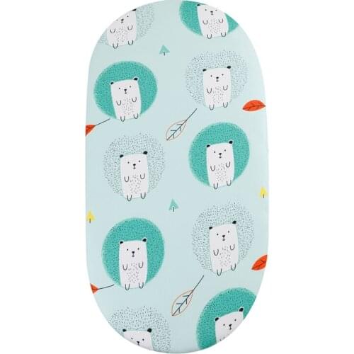 Baby Moses Basket Bed Crib Care Pad Covers Print Fitted Sheet Soft Stretchy Craddle Sheets for Mattress Mat Cover