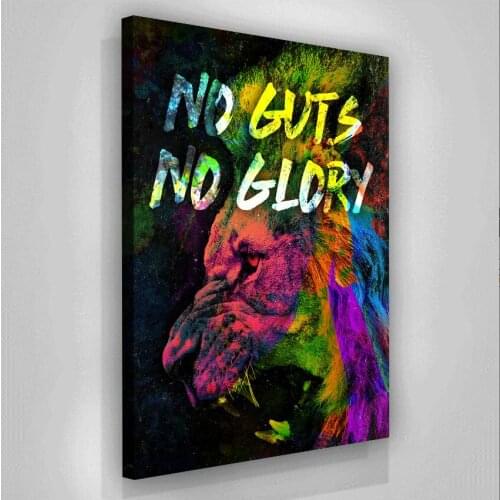 Wild Animal HD Motivational Words Posters Colorful Lion Prints Wall Art On Canvas Painting Pictures Print For Office Bedroom Dec