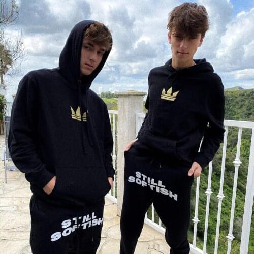 "Still Softish Sweatpants+hoodies Mens Women Fashion Sets Fleece to Keep Warm Tracksuit 2020 Hot Sale in Autumn and Winter Fit"