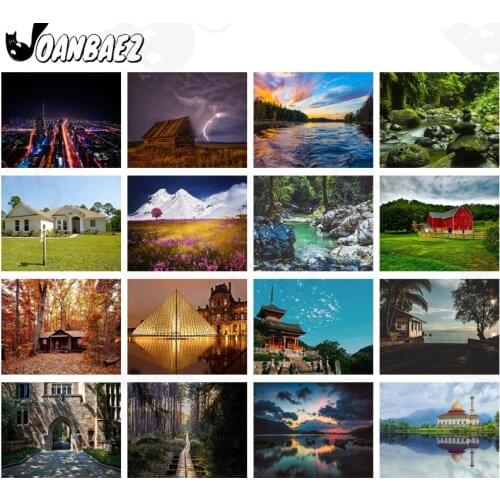 Characteristic Architecture Diamond Painting Natural Scenery 5D Diy Wall Art Sticker Diamond Embroidery Home Decoration Gift