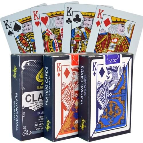 PVC Poker Cards Waterproof Texas Hold'em Playing Cards Black Jack Plastic Game Card Poker Game Board Game Card Creative Gift