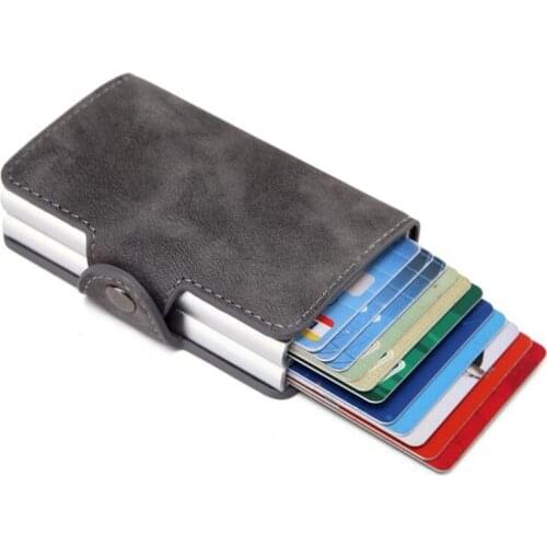 Credit Card Holder Wallet Metal ID Card Holder Anti Rfid Card Wallet Business Card Case Cardholder tarjetero hombre porte carte